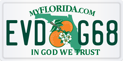 FL license plate EVDG68