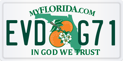 FL license plate EVDG71