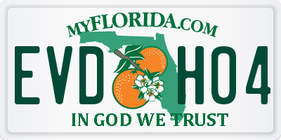 FL license plate EVDH04