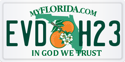 FL license plate EVDH23
