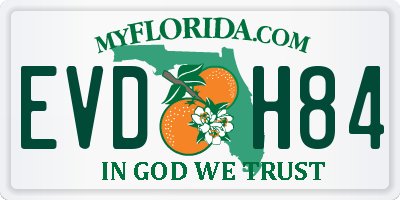 FL license plate EVDH84