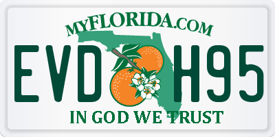 FL license plate EVDH95