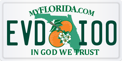 FL license plate EVDI00