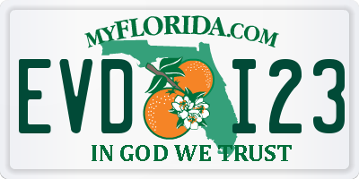 FL license plate EVDI23