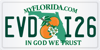 FL license plate EVDI26