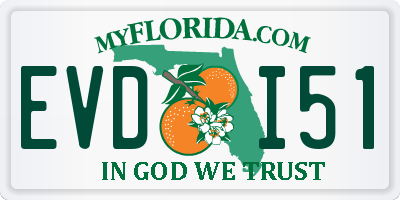 FL license plate EVDI51