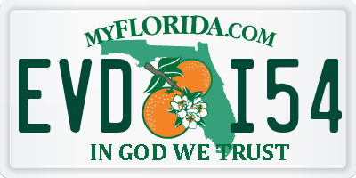 FL license plate EVDI54