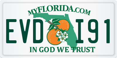 FL license plate EVDI91
