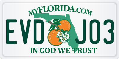FL license plate EVDJ03