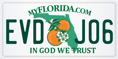 FL license plate EVDJ06