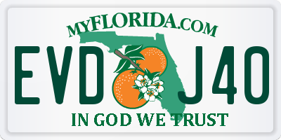 FL license plate EVDJ40