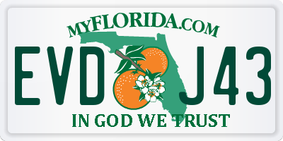 FL license plate EVDJ43