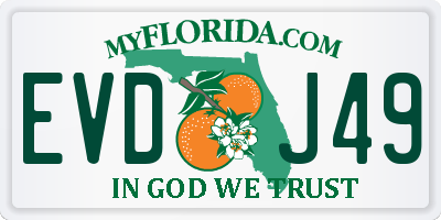 FL license plate EVDJ49