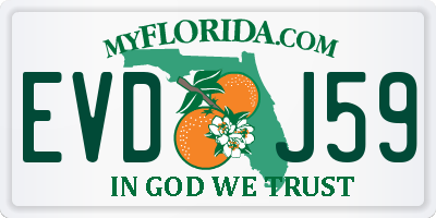 FL license plate EVDJ59