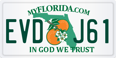 FL license plate EVDJ61