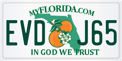 FL license plate EVDJ65