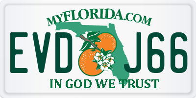 FL license plate EVDJ66