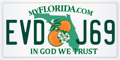FL license plate EVDJ69
