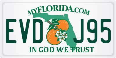 FL license plate EVDJ95