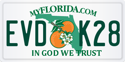 FL license plate EVDK28