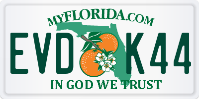 FL license plate EVDK44