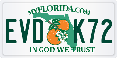 FL license plate EVDK72