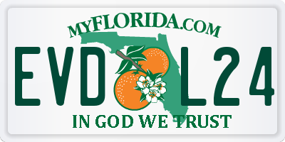 FL license plate EVDL24