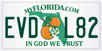 FL license plate EVDL82