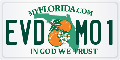 FL license plate EVDM01