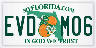FL license plate EVDM06