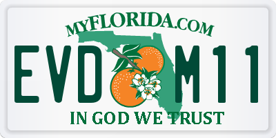 FL license plate EVDM11