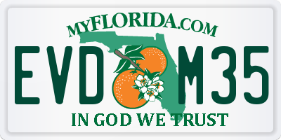 FL license plate EVDM35