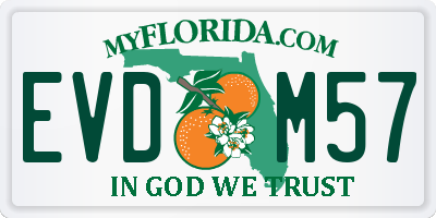 FL license plate EVDM57