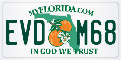 FL license plate EVDM68