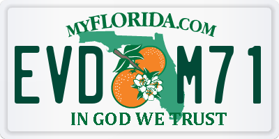 FL license plate EVDM71