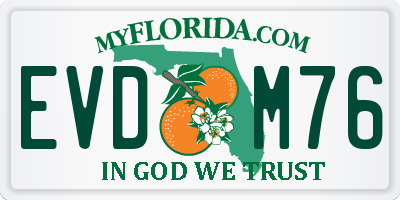 FL license plate EVDM76