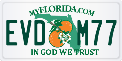 FL license plate EVDM77
