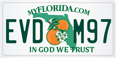FL license plate EVDM97