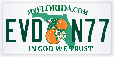 FL license plate EVDN77
