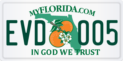 FL license plate EVDO05