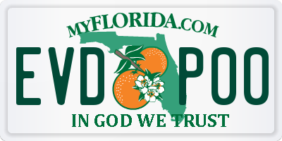 FL license plate EVDP00