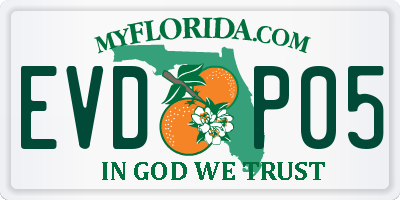 FL license plate EVDP05