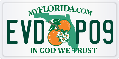 FL license plate EVDP09