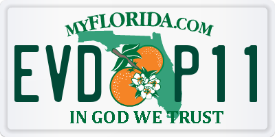 FL license plate EVDP11