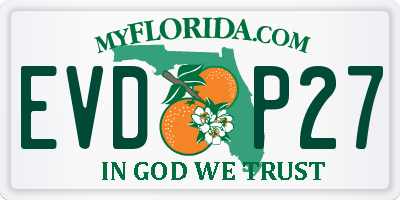 FL license plate EVDP27