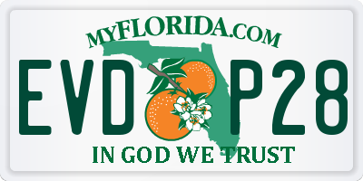 FL license plate EVDP28