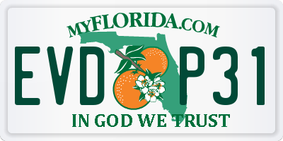FL license plate EVDP31