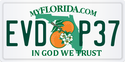FL license plate EVDP37