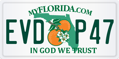 FL license plate EVDP47