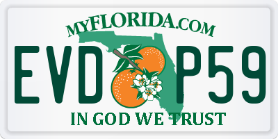 FL license plate EVDP59